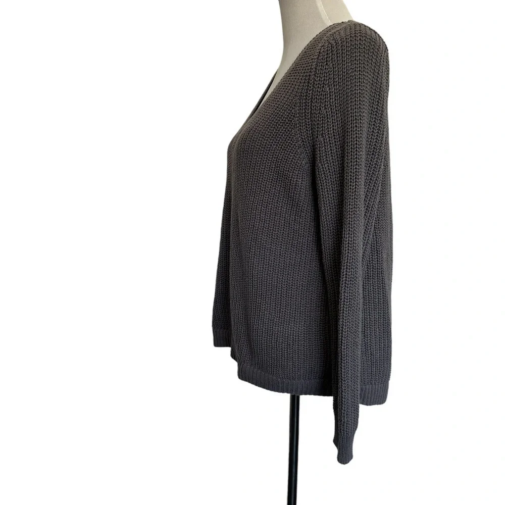Torrid gray v-neck sweater.